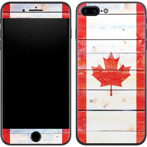 Canada Flag Light Wood iPhone 8 Plus Skin